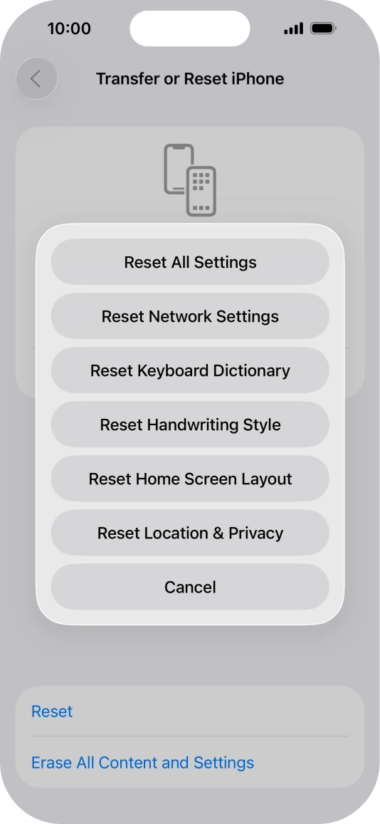 Press Reset Network Settings. Press Reset Network Settings.