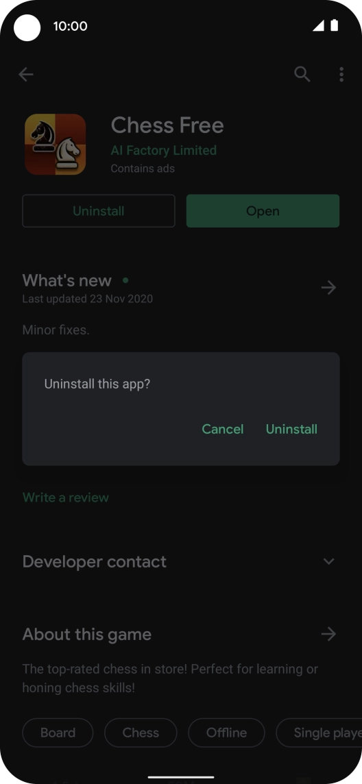 Press Uninstall. Press Uninstall.