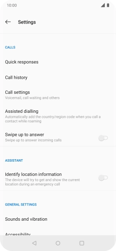 Press Call settings. Press Call settings.