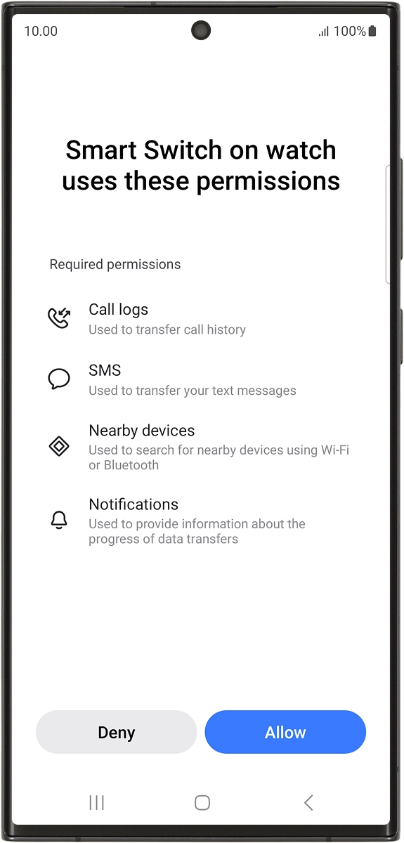 On your phone: Press Allow. On your phone: Press Allow.