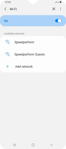 Press the required Wi-Fi network. Press the required Wi-Fi network.