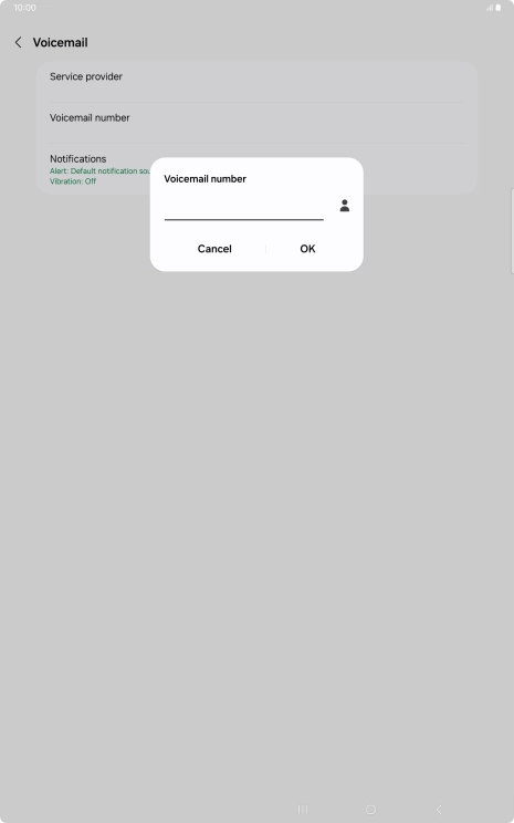 Key in +447953222222 and press OK. Key in +447953222222 and press OK.