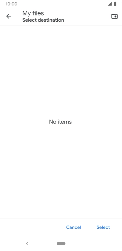 To create a new folder, press the new folder icon and follow the instructions on the screen to create a new folder. To create a new folder, press the new folder icon and follow the instructions on the screen to create a new folder.