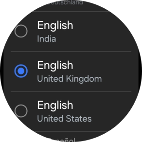 Press the required language. Press the required language.