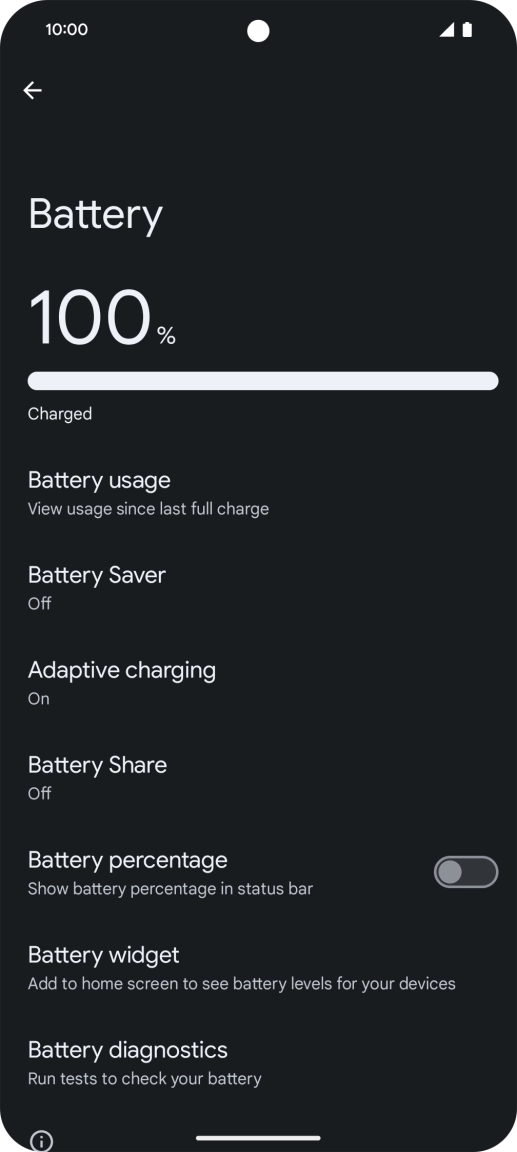 Press Battery Saver. Press Battery Saver.