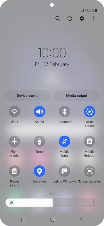 Press the settings icon. Press the settings icon.