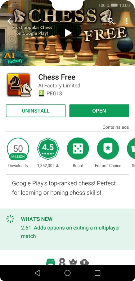 Press UNINSTALL. Press UNINSTALL.