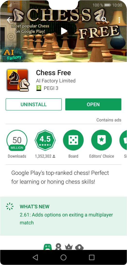 Press UNINSTALL. Press UNINSTALL.
