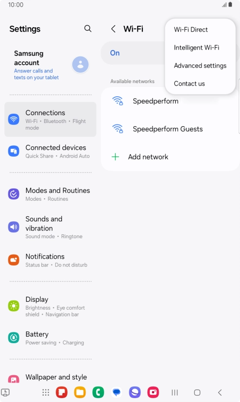 Press Intelligent Wi-Fi. Press Intelligent Wi-Fi.