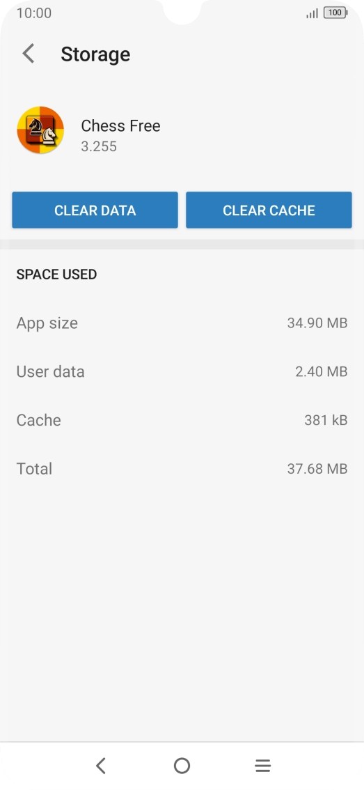 Press CLEAR CACHE. Press CLEAR CACHE.
