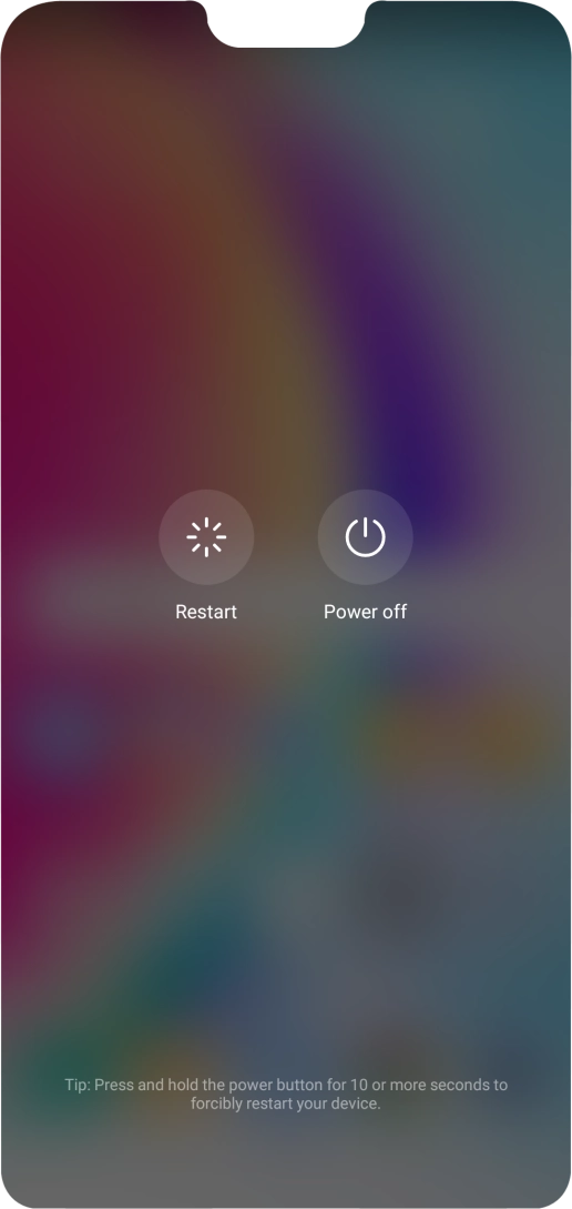Press Power off. Press Power off.