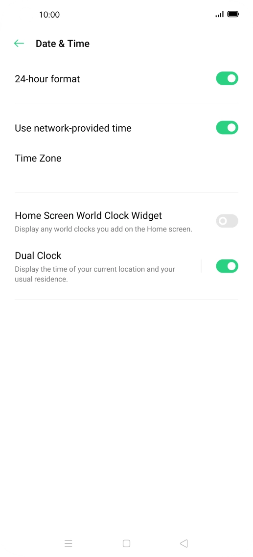 Press the Home key to return to the home screen. Press the Home key to return to the home screen.