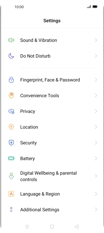 Press Fingerprint, Face & Password. Press Fingerprint, Face & Password.