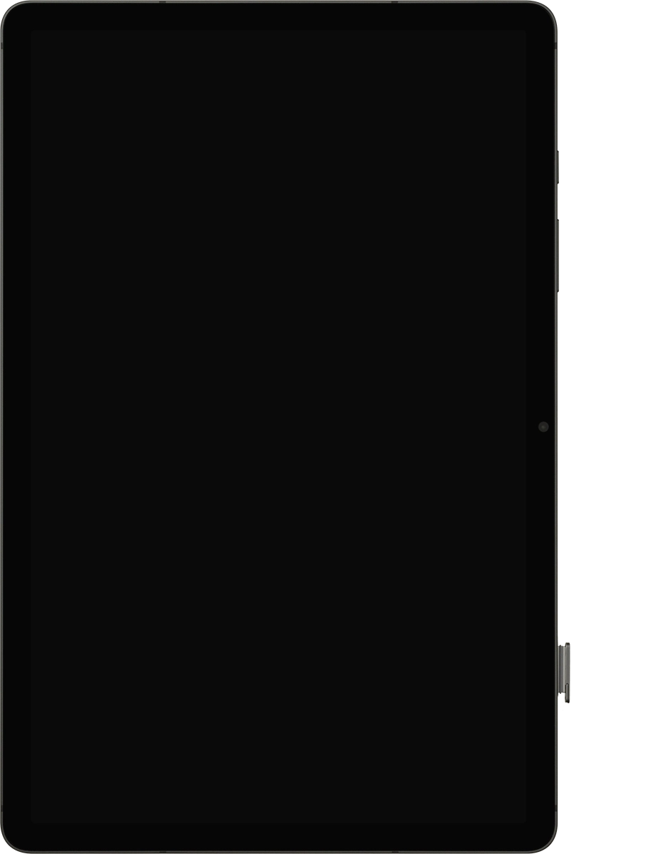 Remove the card holder from your tablet. Remove the card holder from your tablet.