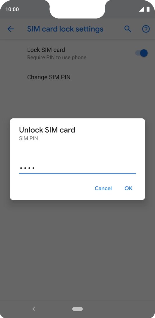Key in your PIN and press OK. The default PIN is 1111. Key in your PIN and press OK. The default PIN is 1111.