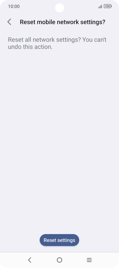 Press Reset settings. Press Reset settings.
