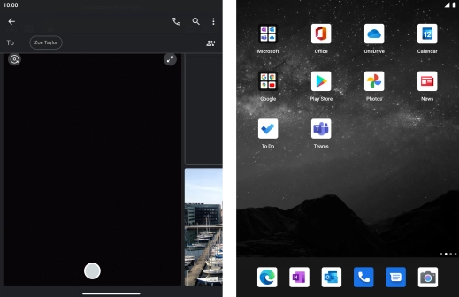Slide your finger left on the screen. Slide your finger left on the screen.