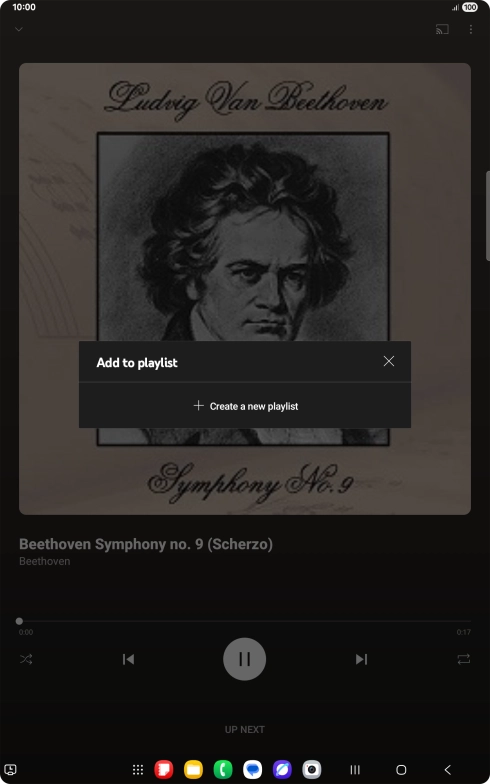 Press Create a new playlist. Press Create a new playlist.