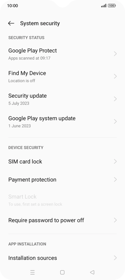 Press SIM card lock. Press SIM card lock.