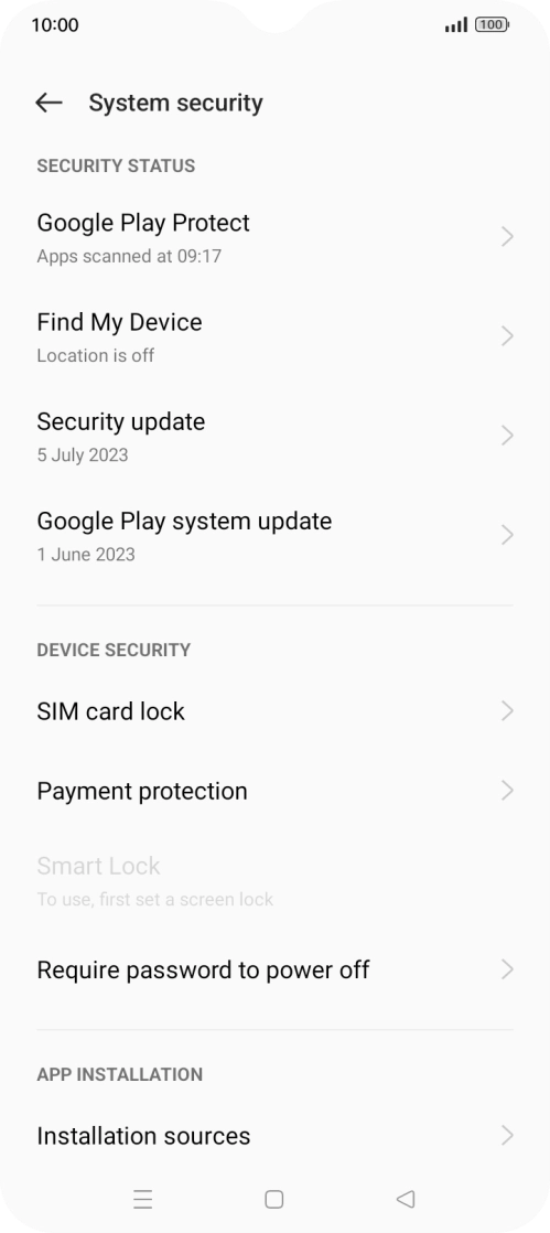 Press SIM card lock. Press SIM card lock.