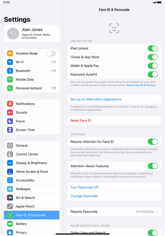 Press the indicators next to the required settings to turn them on or off. Press the indicators next to the required settings to turn them on or off.
