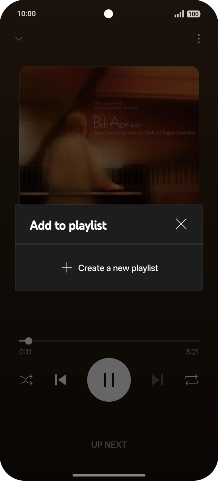 Press Create a new playlist. Press Create a new playlist.