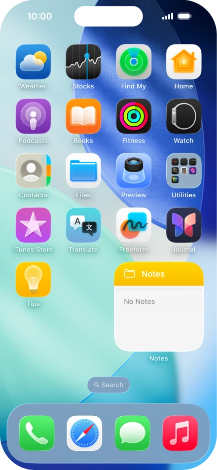 If you're using a Widget Stack: slide up or down on the stack to select the required widget. If you're using a Widget Stack: slide up or down on the stack to select the required widget.