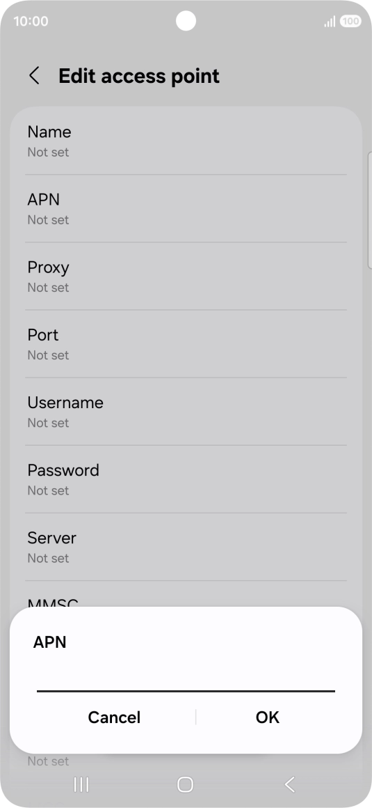 Key in everywhere and press OK. Key in everywhere and press OK.