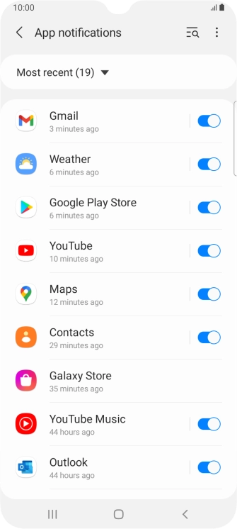 Press the drop down list. Press the drop down list.