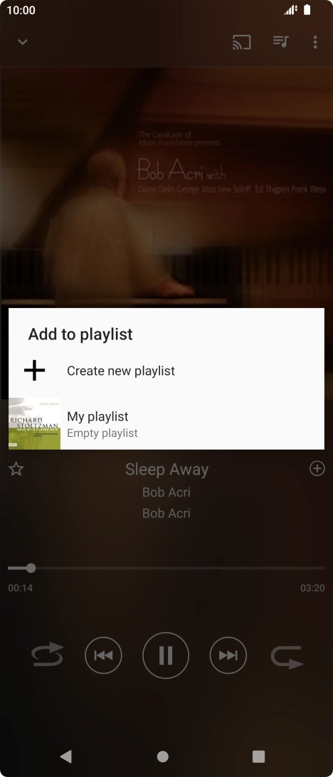 Press Create new playlist. Press Create new playlist.
