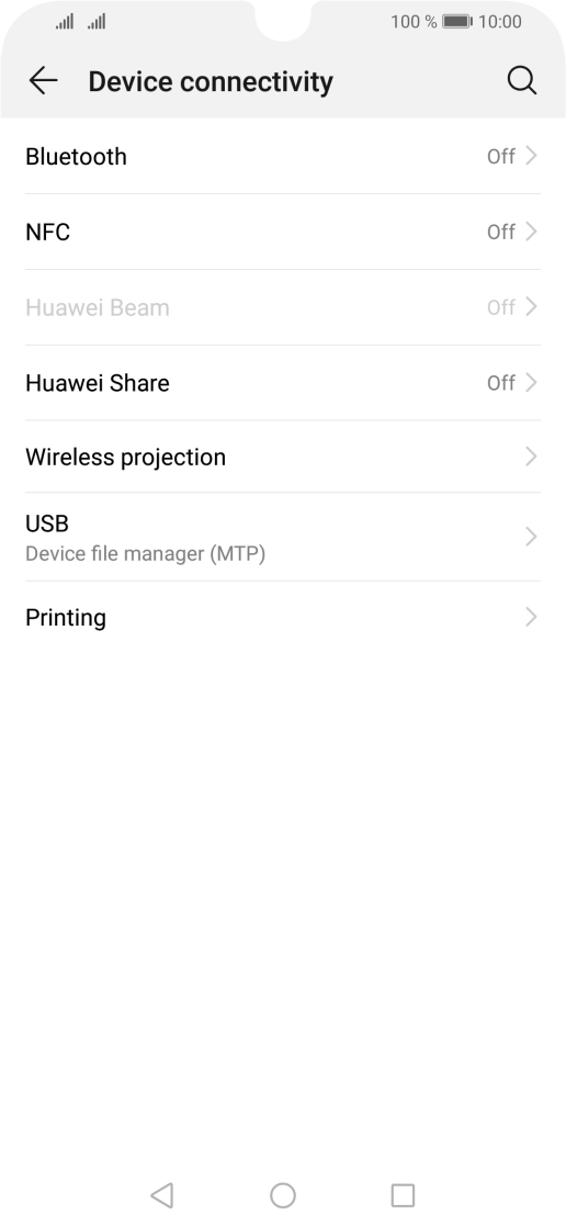 Press Bluetooth. Press Bluetooth.