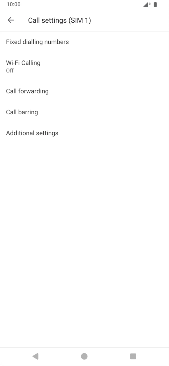 Press Fixed dialling numbers. Press Fixed dialling numbers.