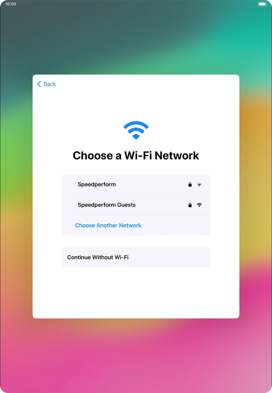 Press the required Wi-Fi network. Press the required Wi-Fi network.