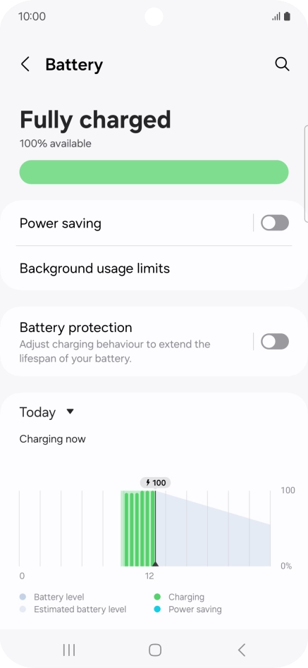 Press Power saving. Press Power saving.