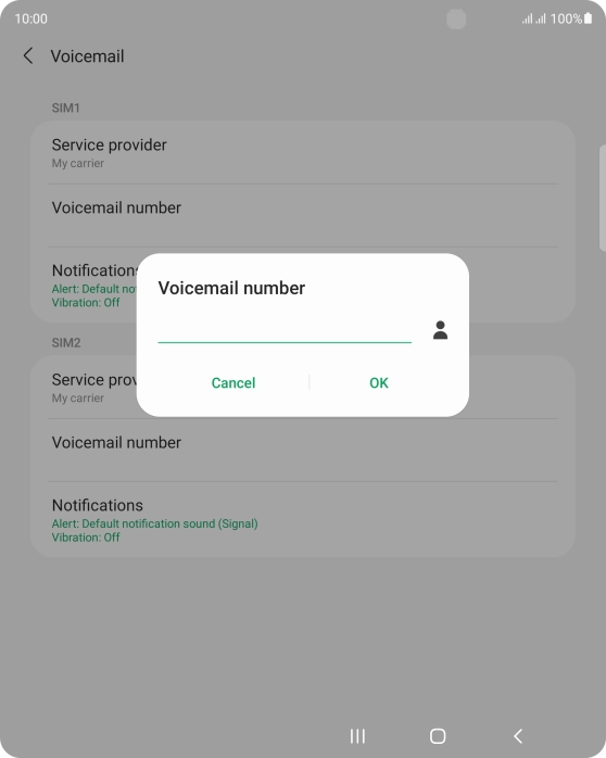 Key in +447953222222 and press OK. Key in +447953222222 and press OK.