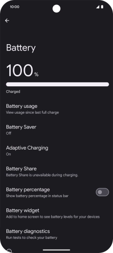 Press Battery Saver. Press Battery Saver.