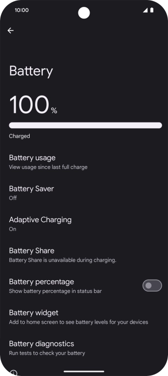 Press Battery Saver. Press Battery Saver.