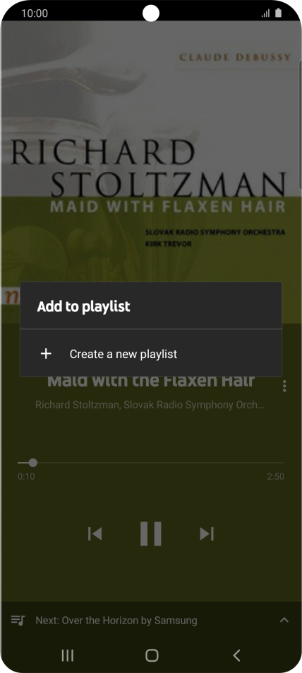 Press Create a new playlist. Press Create a new playlist.
