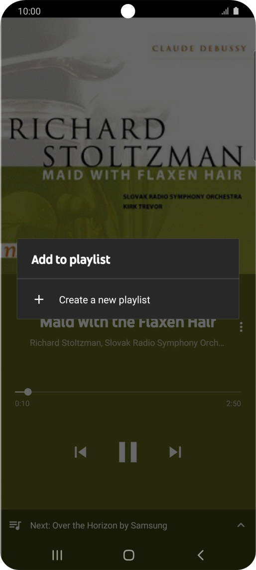 Press Create a new playlist. Press Create a new playlist.
