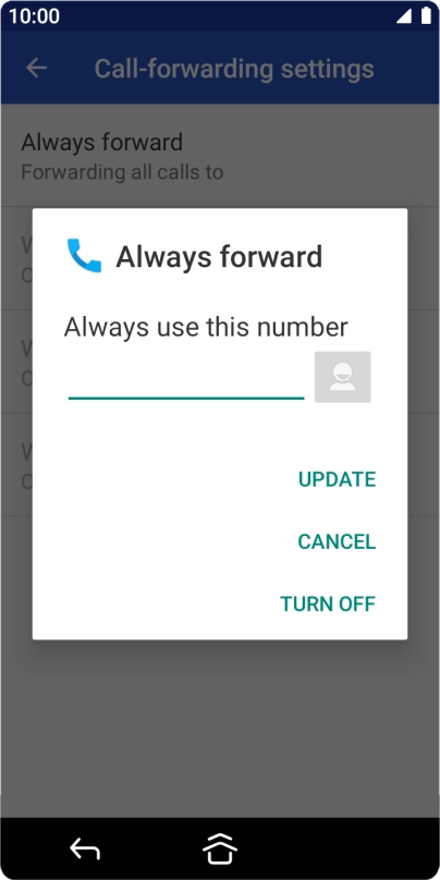 Press TURN OFF. Press TURN OFF.