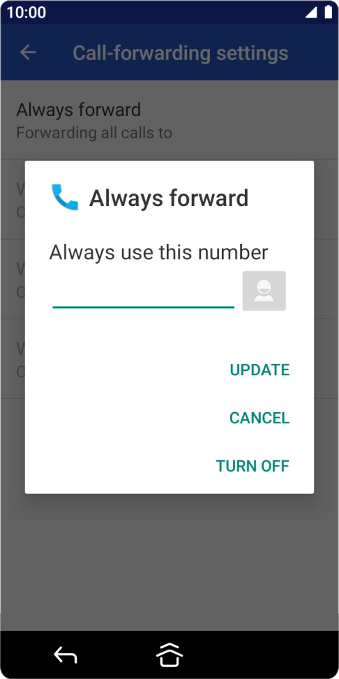 Press TURN OFF. Press TURN OFF.