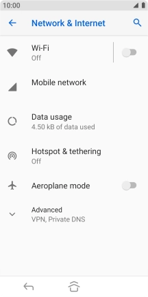 Press Mobile network. Press Mobile network.