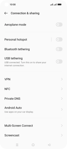 Press Personal hotspot. Press Personal hotspot.