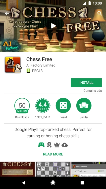 Press INSTALL and follow the instructions on the screen to install the app. Press INSTALL and follow the instructions on the screen to install the app.