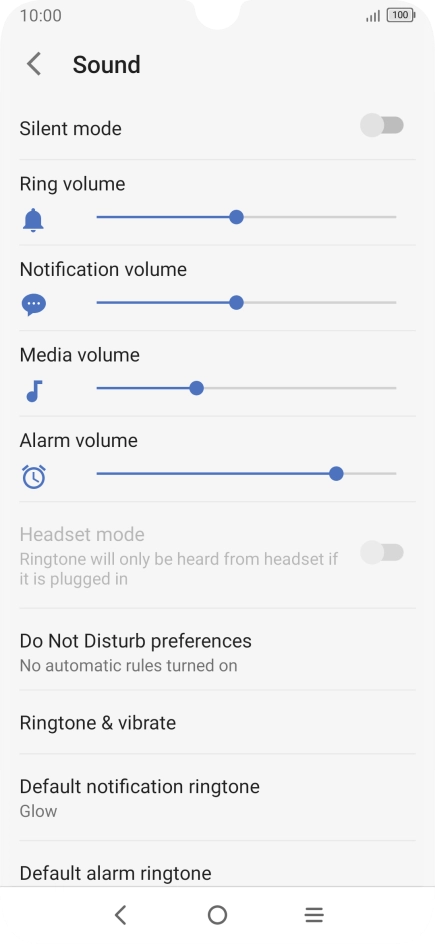 Press Ringtone & vibrate. Press Ringtone & vibrate.