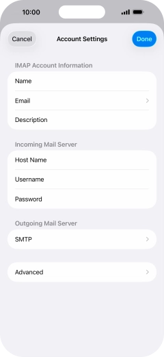 Press SMTP. Press SMTP.