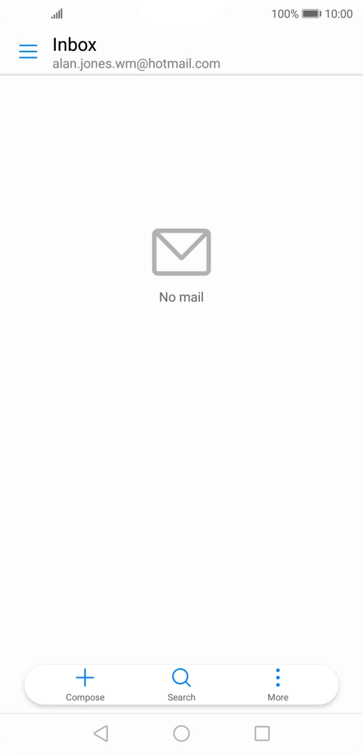 If this screen is displayed, you email account has been recognised and set up automatically. Follow the instructions on the screen to key in more information and finish setting up your phone. If this screen is displayed, you email account has been recognised and set up automatically. Follow the instructions on the screen to key in more information and finish setting up your phone.