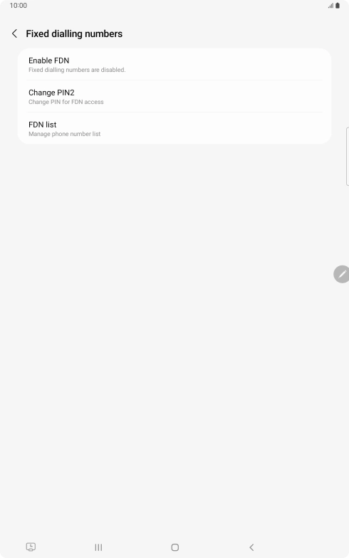 Press Enable FDN. Press Enable FDN.