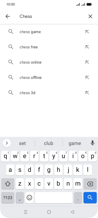 Key in the name or subject of the required app and press the search icon. Key in the name or subject of the required app and press the search icon.