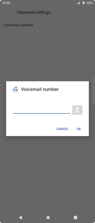 Key in +447953222222 and press OK. Key in +447953222222 and press OK.